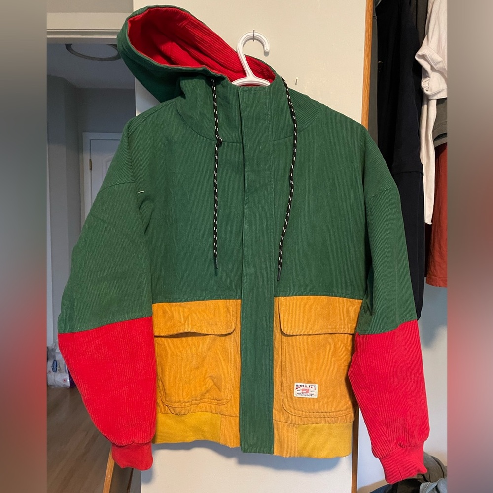 Colour Block Corduroy Jacket Aelfric Eden